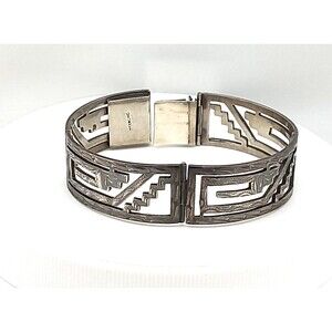STERLING Silver Panel Bracelet Size 7